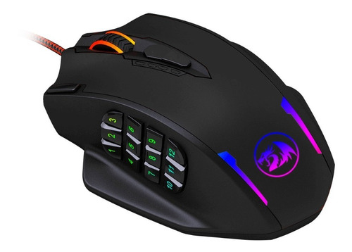 Mouse Gamer Impact Redragon Rgb Mmo | Cuotas Sin Interés