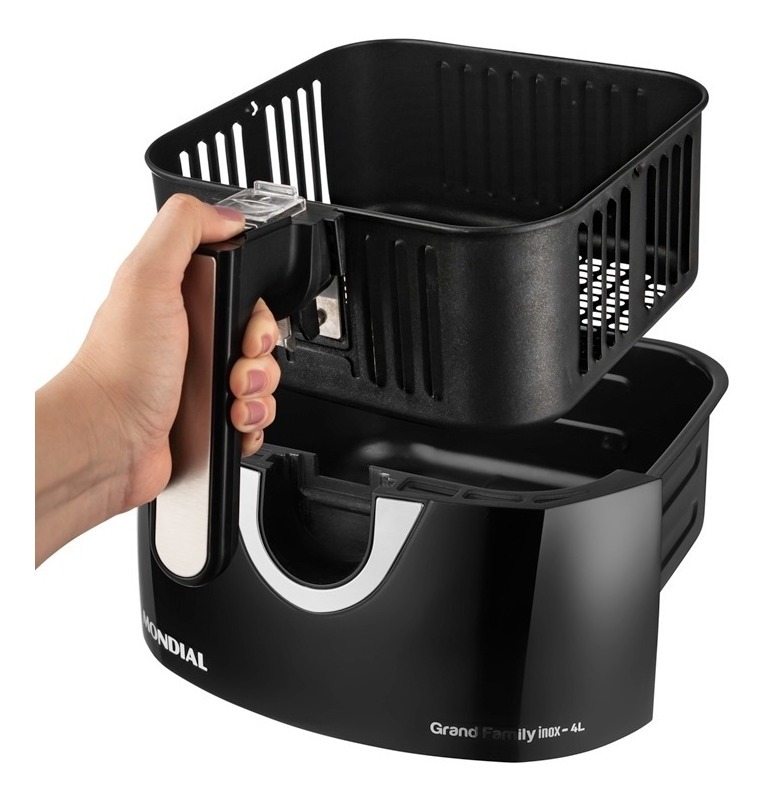 Fritadeira Air Fryer Mondial 4 Litros Afn40bi Preto Inox Frete grátis