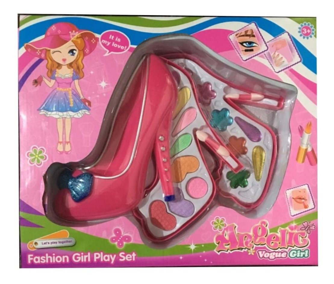 Estojo Maquiagem Infantil Sapato Fashion Girl Play Set C/17 Mercado Livre