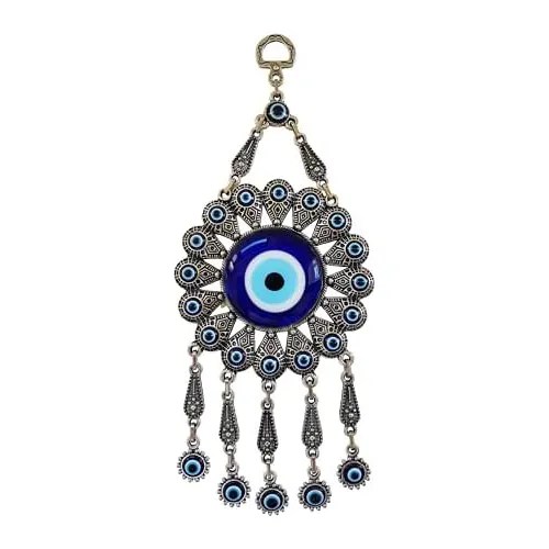 Adorno De Pared Turco De Vidrio Ojo Turco Azul Y Diseñ... Cuotas sin interés