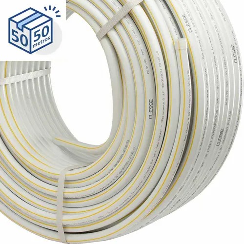 Rolo 50 Metros 20mm Tubo Multicamadas Pex Gás Branco Uv Frete grátis