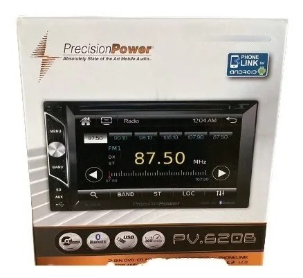 Autoestereo De Pantalla 2 Din Bt Precision Power Pv-620b | Cuotas sin