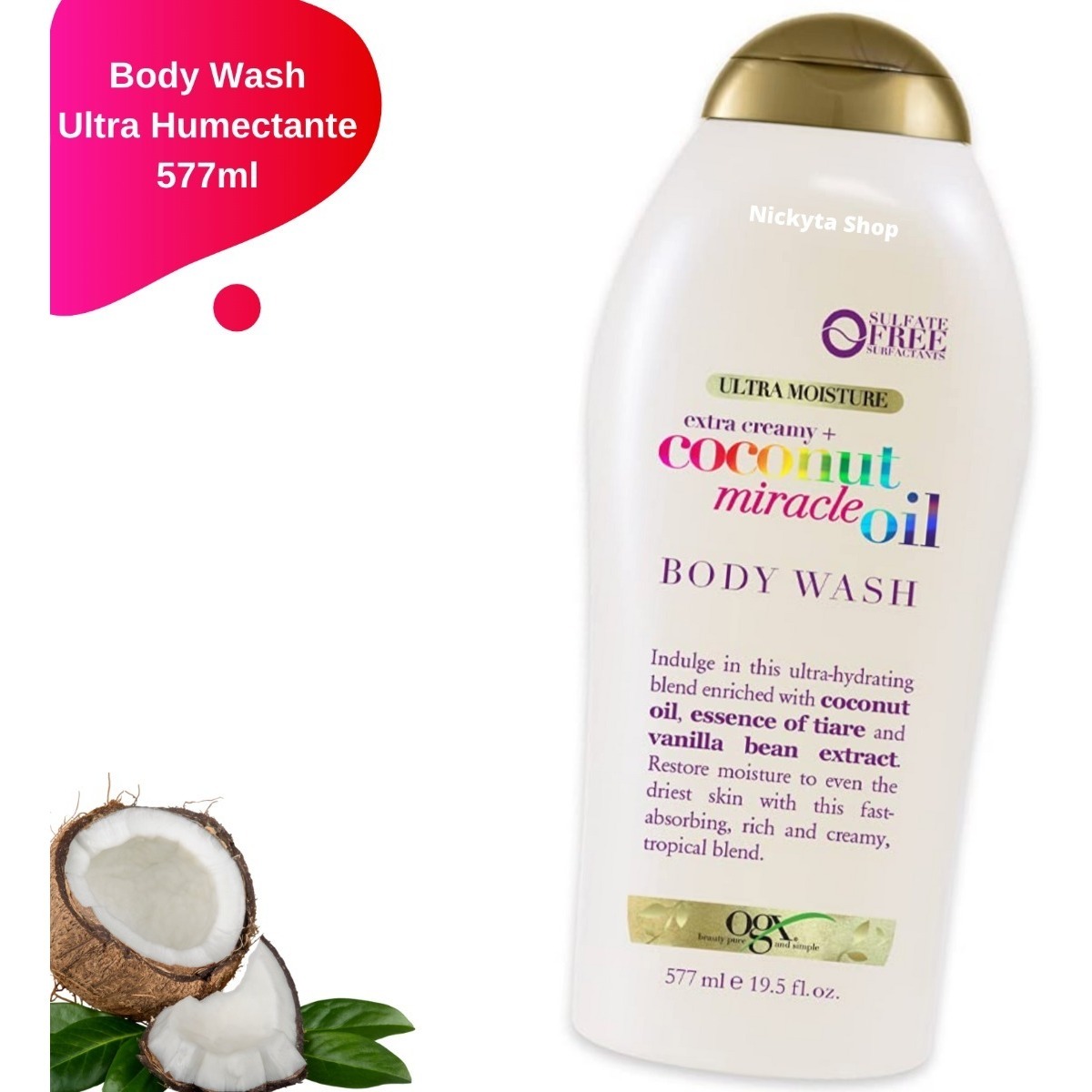 Ogx Body Wash Coconut Miracle Oil Jabón Liquido MercadoLibre