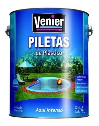 Pintura Piletas Plasticas 1 Lt Fibra Vidrio Venier Piscinas | Mercadolibre
