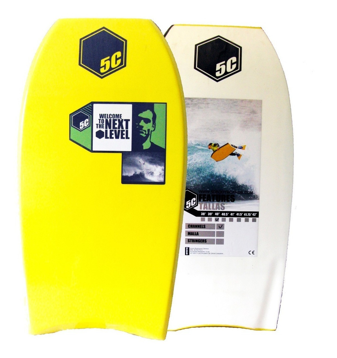 Prancha Bodyboard Surf 5c Ams 42'' Amarela 5c Bodyboarding