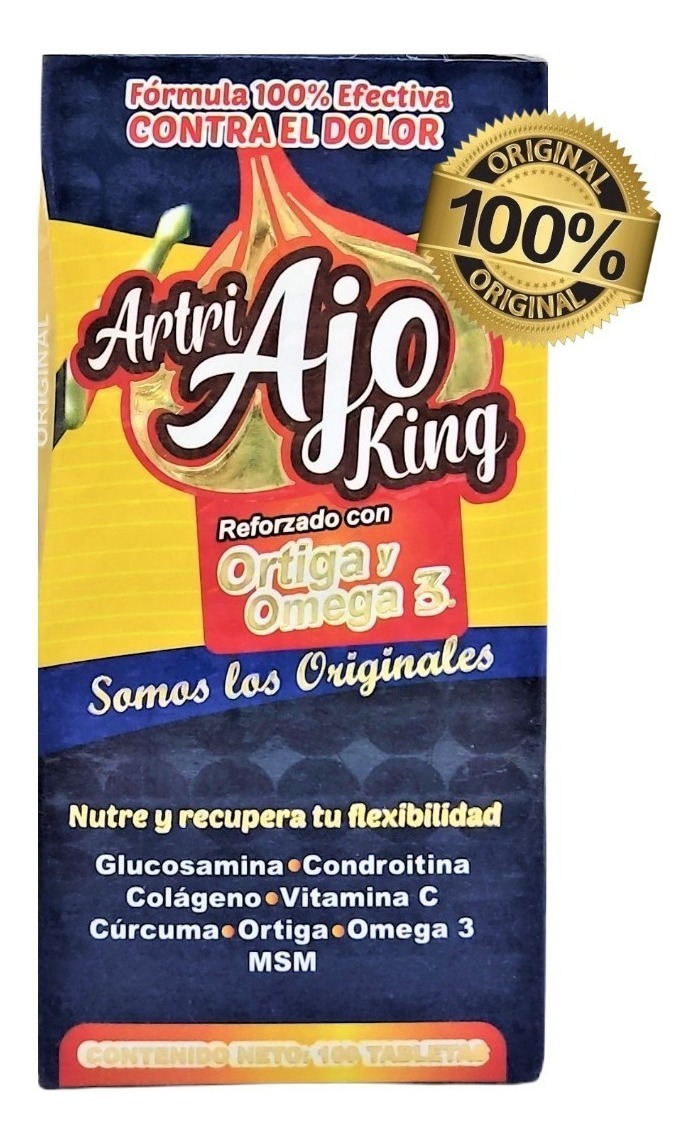 Artri Ajo King Artriking Ortiga Omega 3 100 Tab 5 Pzs Full HEALTHY SHOP