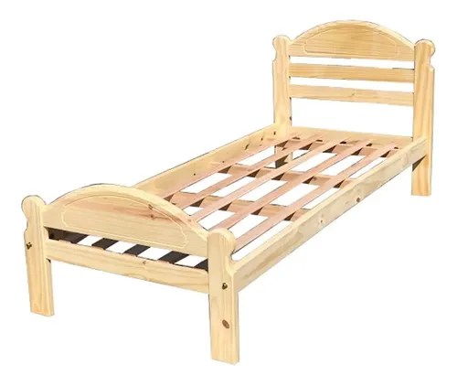 Cama De 1 Plaza Y Media Madera De Pino Entrega Inmediata | Mueblesparachicos