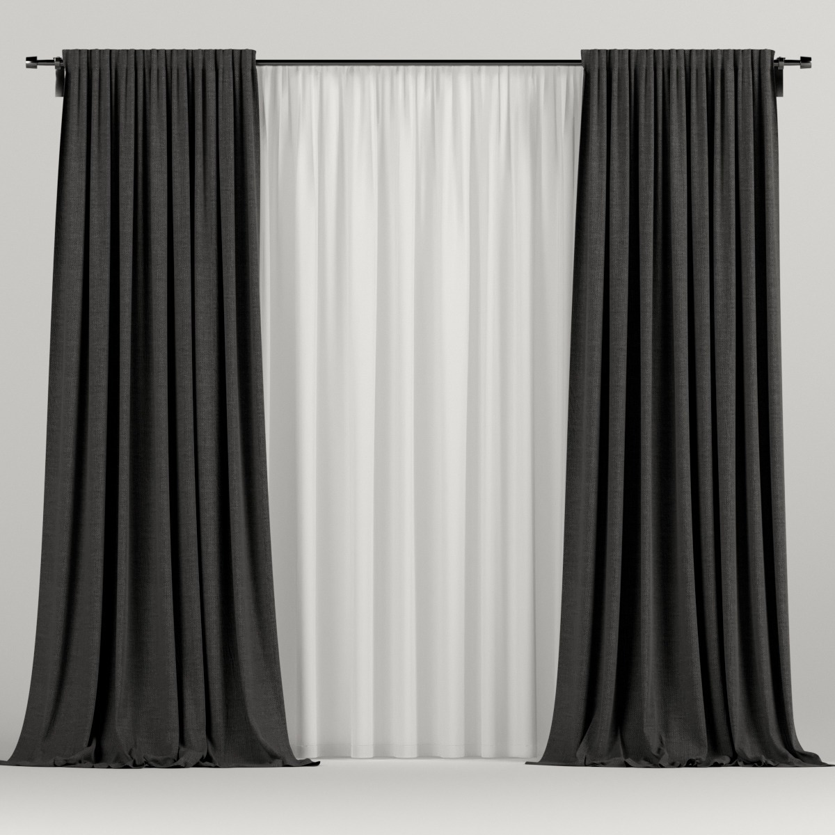 Cortinas Viasoft Largas Negras Vianney Envió Gratis Mercado Libre