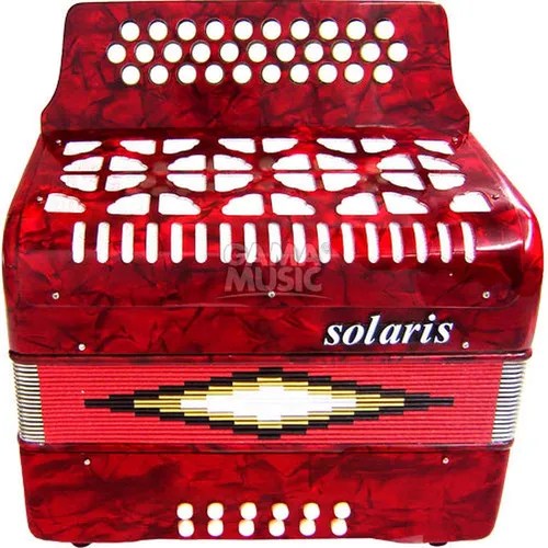 Acordeon Solaris Classic Botones, Fa, Color Rojo Yjb3112agr Envío gratis