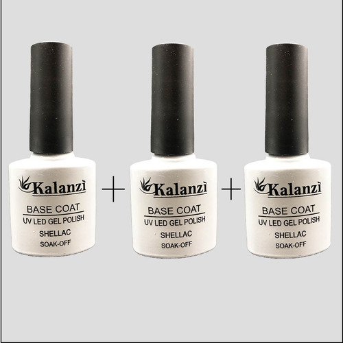 Pack 3 Bases Coat Kalanzi Gel Semipermanente Para Uñas/pies MercadoLibre