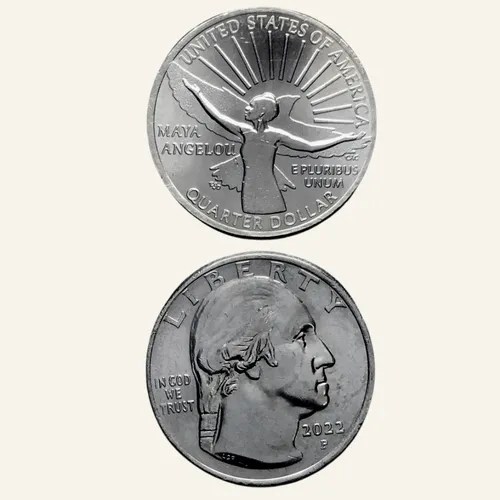 Moeda Quarter Dollar 2022 P Maya Angelou Fc MercadoLivre