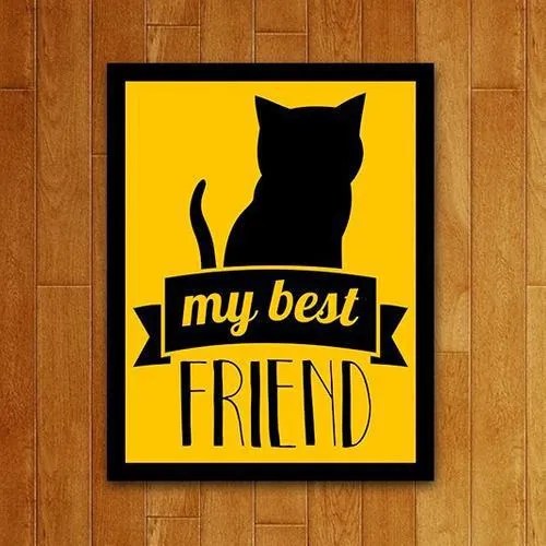 Placa Quadro Decorativo Pet My Best Friends Cat (27x36) MercadoLivre