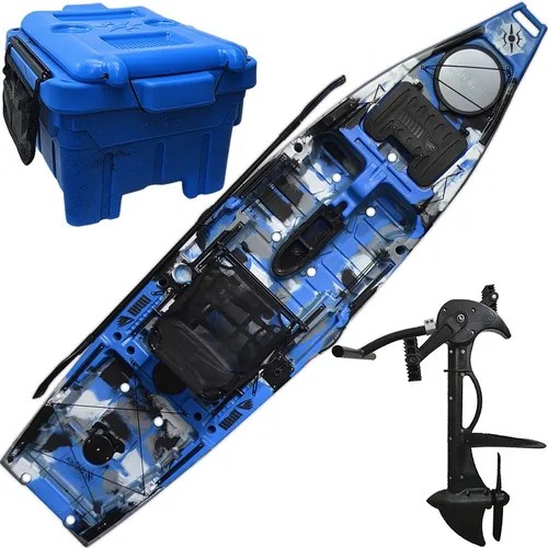 Kayak Milha Nautica Caiaque Iron + Pedal Evo Drive + Milha Box