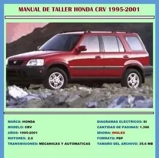 Manual De Taller Reparacion Diagramas Honda Crv 1995 2001 | MercadoLibre