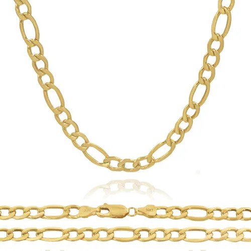 Cadena Oro 14k Kilates Figaro 60cm 5.8mm Gruesa Italy Hombre Envío gratis