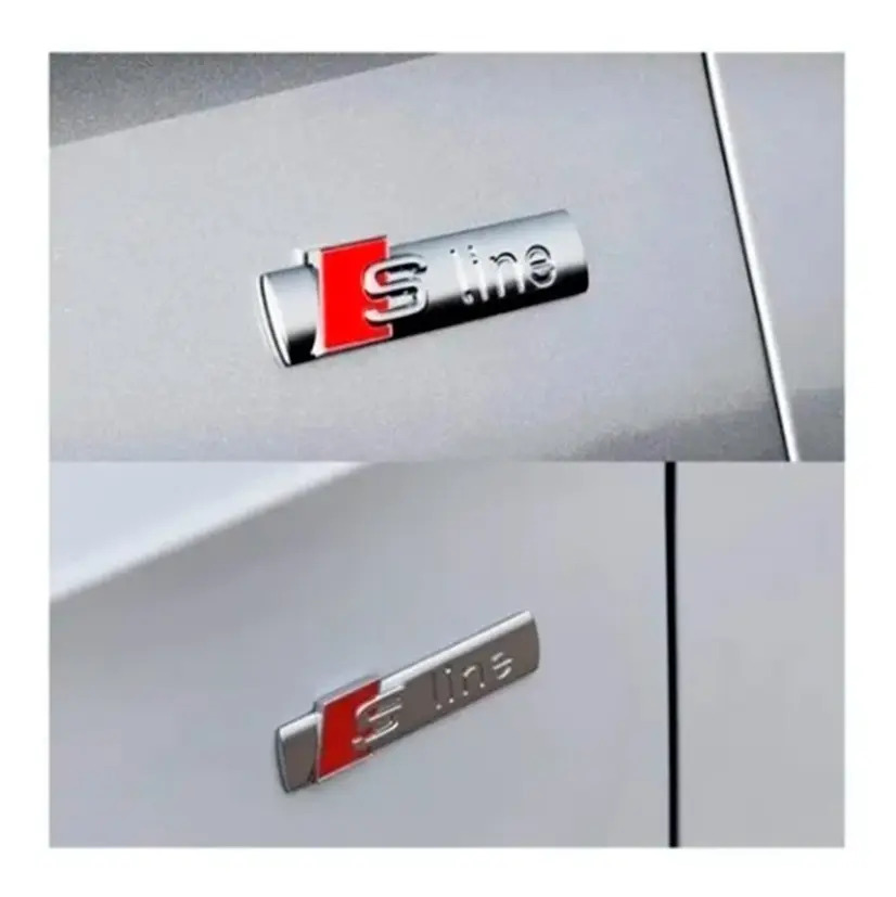 Emblema S Line Metálico Adesivo Audi Sline Acessório MercadoLivre