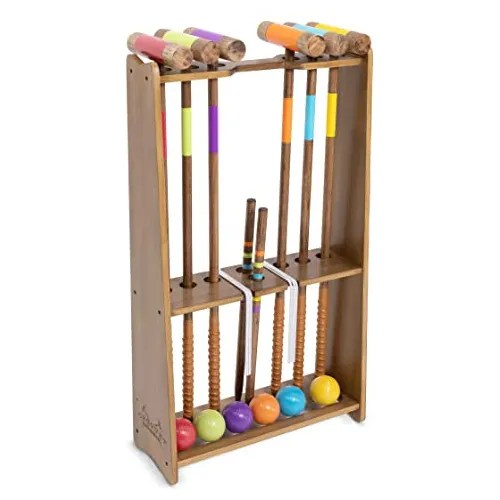 Juego De Croquet De Seis Jugadores De Madera De Primera... MercadoLibre