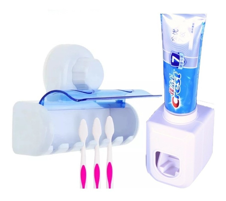 Dispensador Pasta Dente Dispenser Creme Dental + Porta Escova Dente