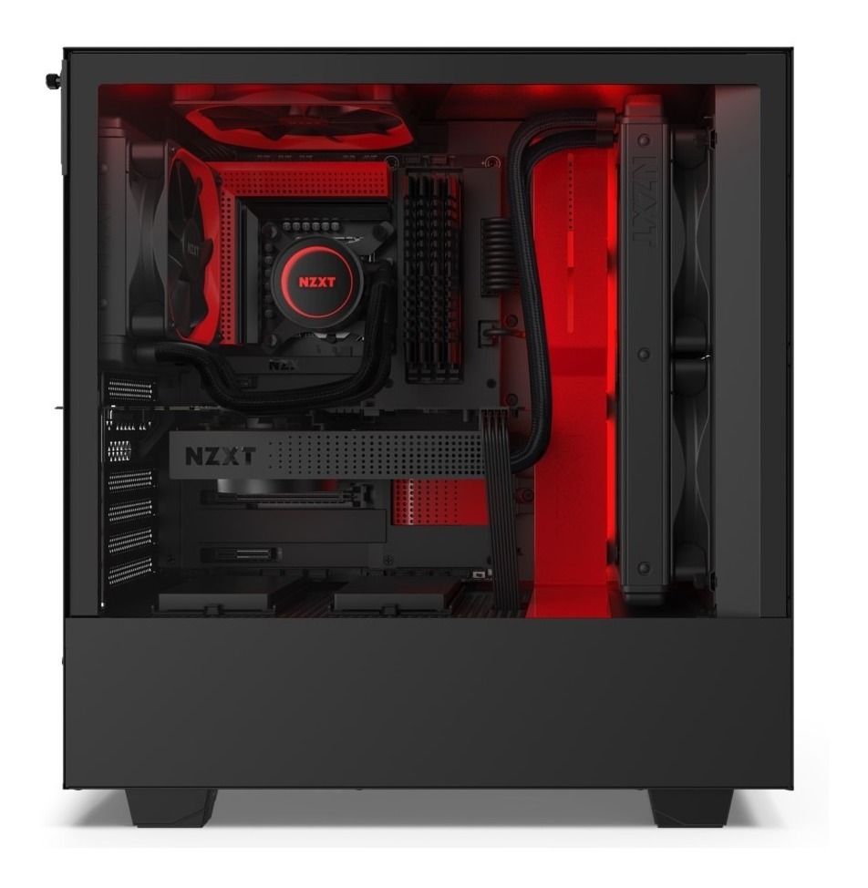 Caja Gamer Atx Nzxt H510i Mind Tower Rojo Mercado Libre