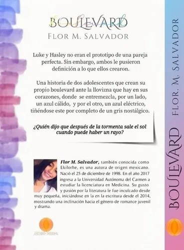 Libro Boulevard - Flor M. Salvador - Editorial Naranja | Librenta