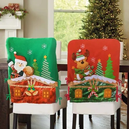 Fundas Para Silla Navideñas Paquete De 4 Adornos Navidad