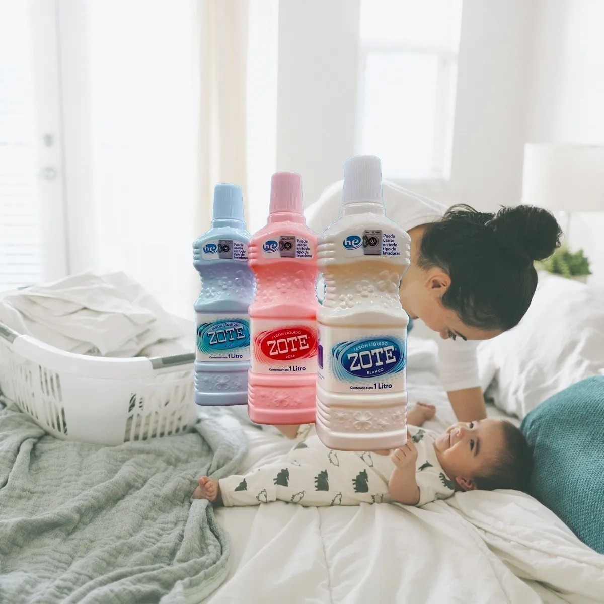 Jabon Liquido Zote Caja Con 12 Botellas De 1 Litro C/una Meses sin