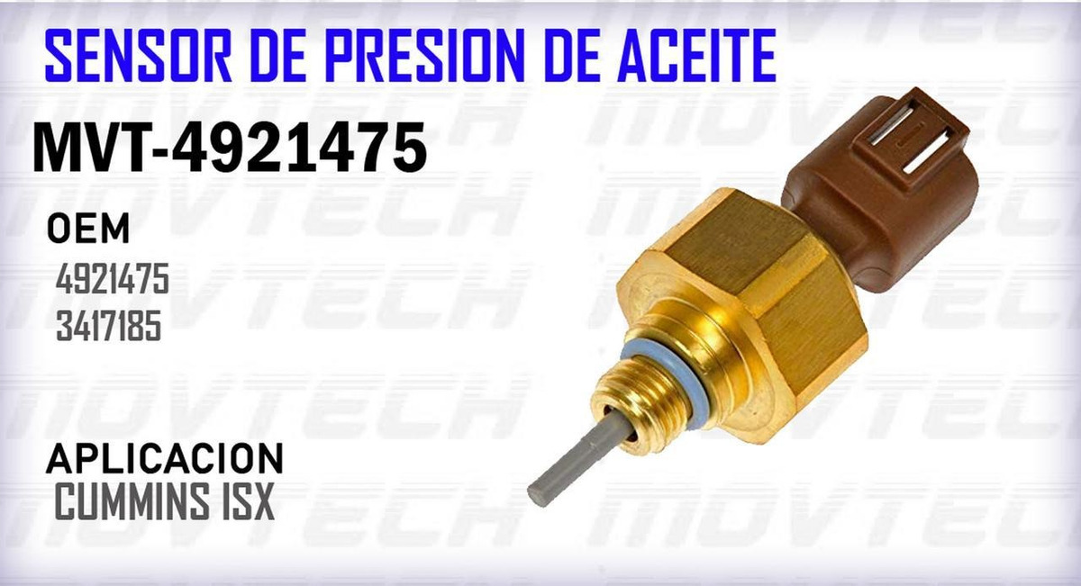 Sensor De Presion De Aceite Isx Cummins Oem 4921475 Envío gratis