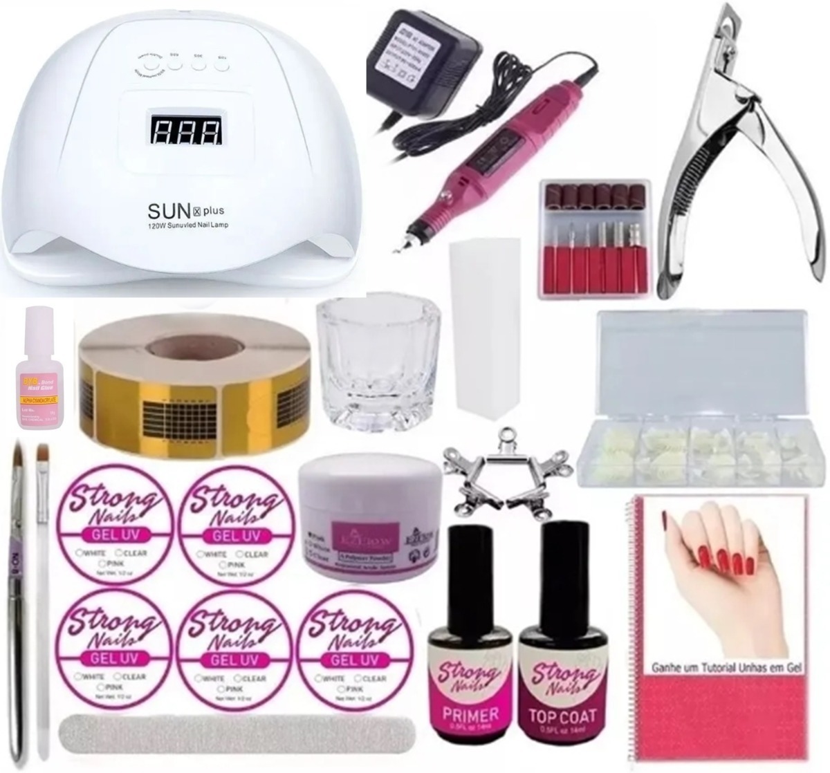 Kit Unha Acrigel Gel Porcelana Fibra Unhas Muito Barato Mercado Livre