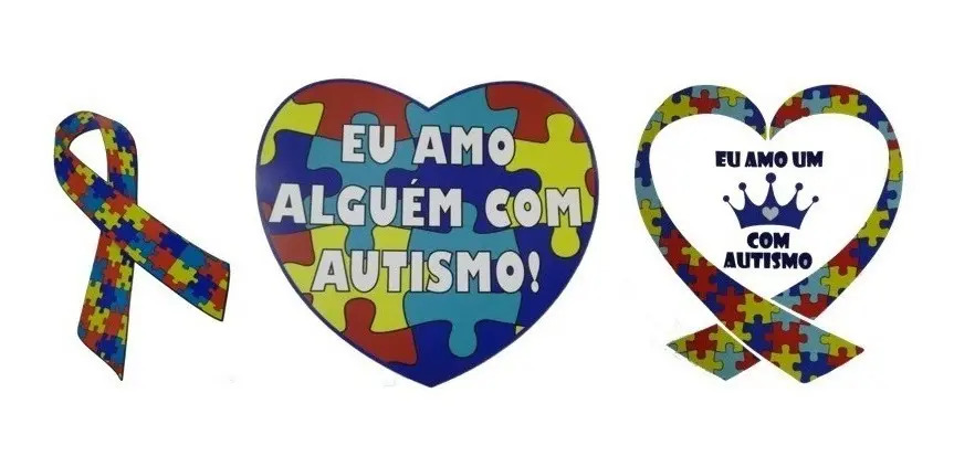 Vendedora se torna amiga de criança autista e tatua o nome de Miguel 03 Adesivos Autismo Príncipe + Coração + Símbolo Mercado Livre