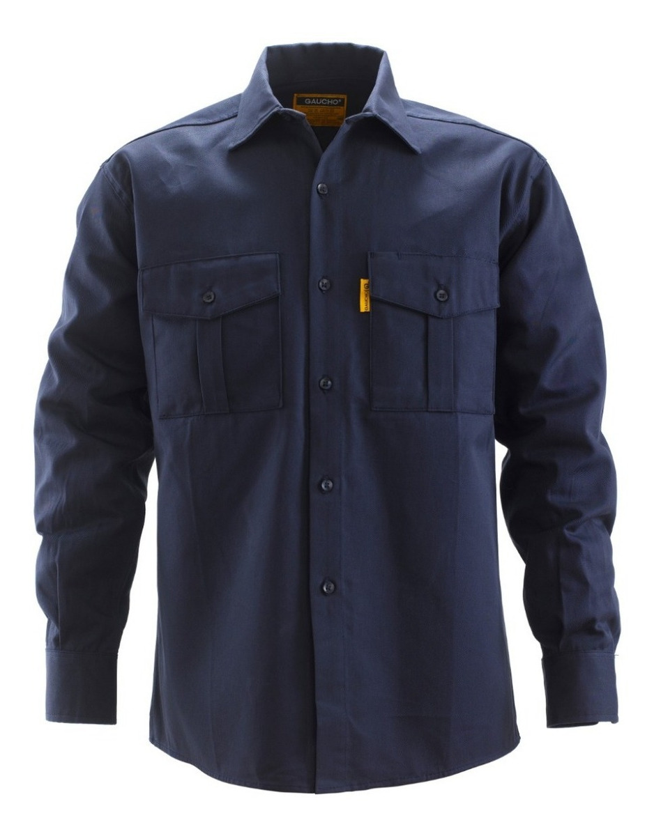 Camisa De Trabajo Gaucho Azul Marino Mercado Libre