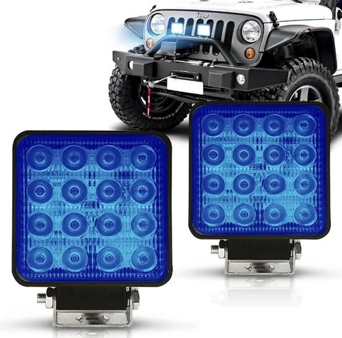 Par Farol De Milha Led Azul 48w Bivolt Pulverizador Agrícola Frete grátis
