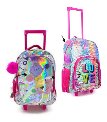 Mochila Carrito Nena Love Gatito Ct Plumitaa | Envío Gratis