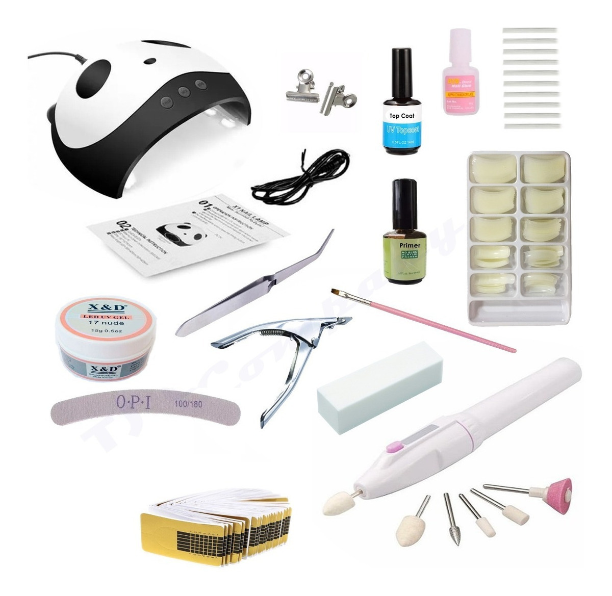 Kit Alongamento Unha Gel Na Tips Acrigel, Fibra, Gel Moldado Mercado