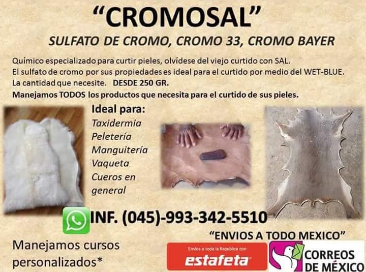 Curtir Pieles./ Aprenda A Curtir. Cromosal Mercado Libre