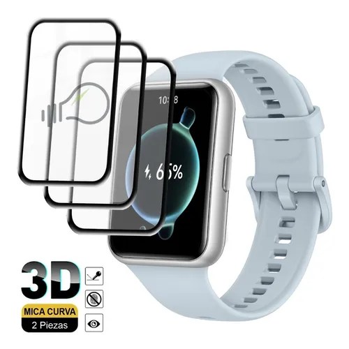 3 Micas Protectoras 3d Para Huawei Watch Fit 2 / Bisel Curvo Meses