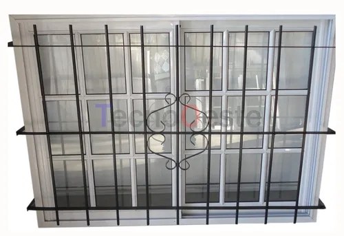 Ventana Aluminio Blanco Repartido 150X110 Reja + Mosquitero | Mercadolibre