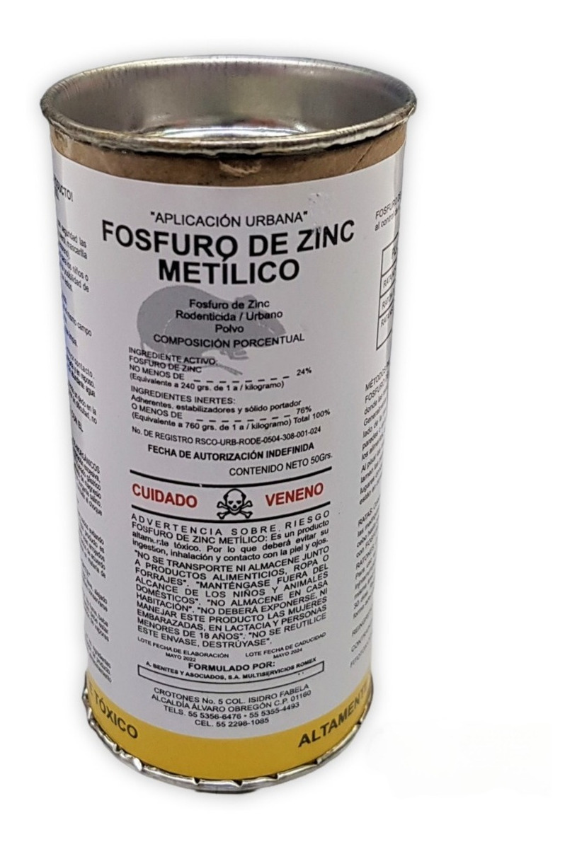 Veneno Ratas, Ratones, Fosfuro Zinc Metílico Meses sin intereses