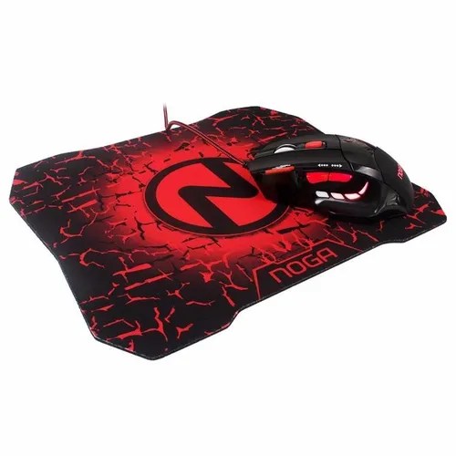 Kit Mouse Gamer Usb Pc Retroiluminado +mouse Pad Noga St620