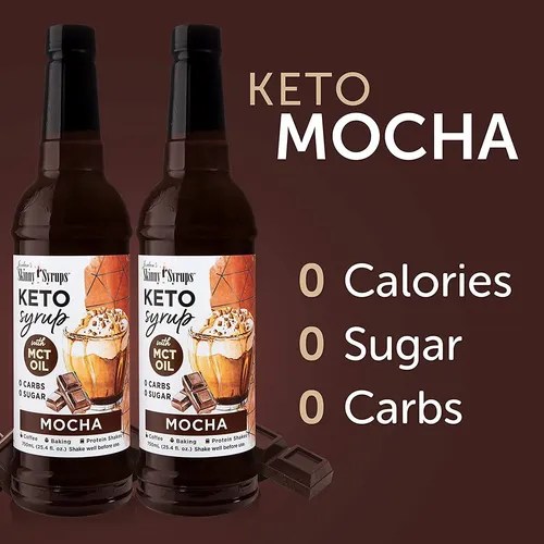 2 Jordan's Skinny Syrups Keto Syrup Mocha Con Mct Oil 750 Ml Envío gratis