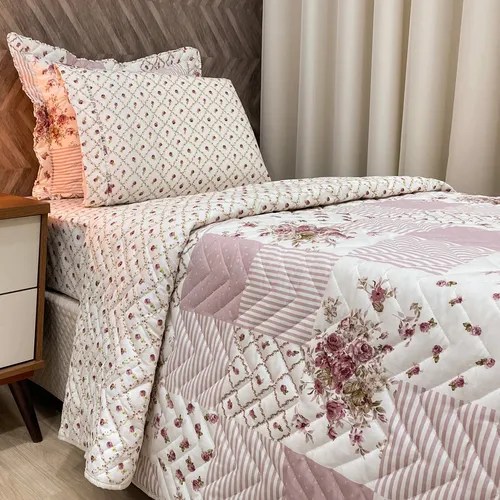 Kit Confort Print Cobre Leito Jogo De Lençol Solteiro 04 Pçs Cor