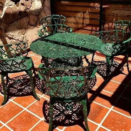 Juego De Jardín En Fundición De Aluminio Modelo Boston X 4 en venta en