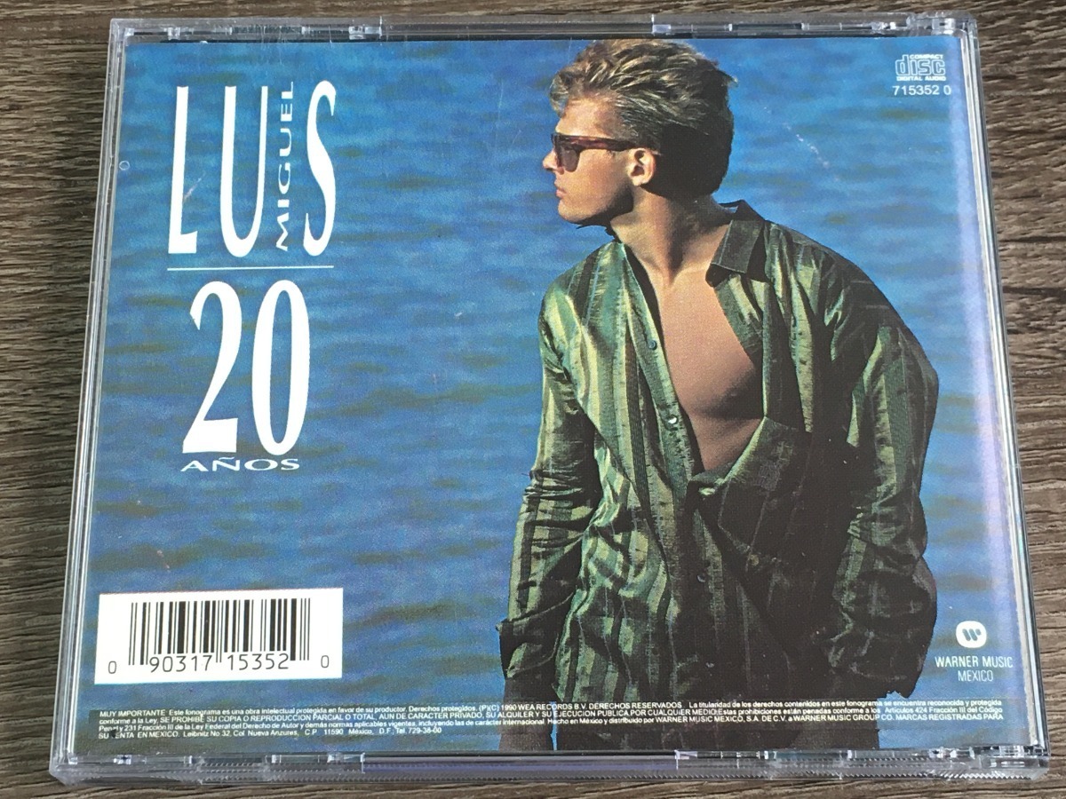 Luis Miguel 20 AÃ±os, Warner Music 1990 Mercado Libre