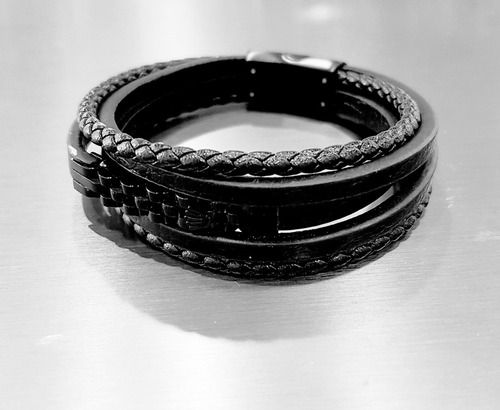Pulsera Tipo Rolex De Acero Con Piel Mercado Libre