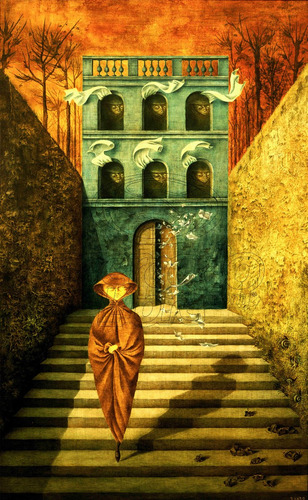 Lienzo Tela Canvas Arte Remedios Varo Ruptura 1955 81 X 50 Envio Gratis