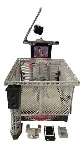 Wwe Raw Hell In A Cell Cage Action Set Ring Jakks Año 2008 Gris