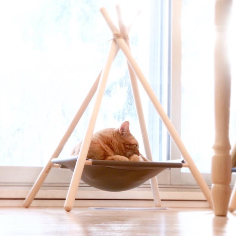 Cama Para Gatos Flotante Estilo Tienda De Campaña Tipi Gato Mercado Libre