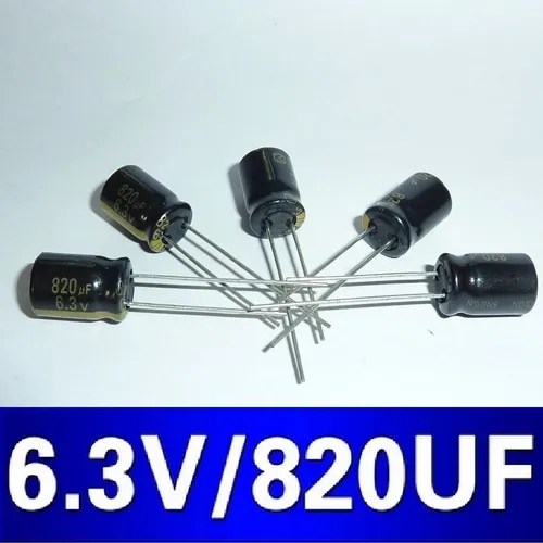 Capacitor Eletrolítico 820uf X 6,3v Kit 05 Peças Placa Mae MercadoLivre