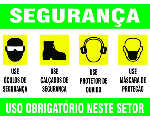 Placa Aviso Ps 2mm Uso ObrigatÃ³rio De Epi's 50x40cm Mercado Livre