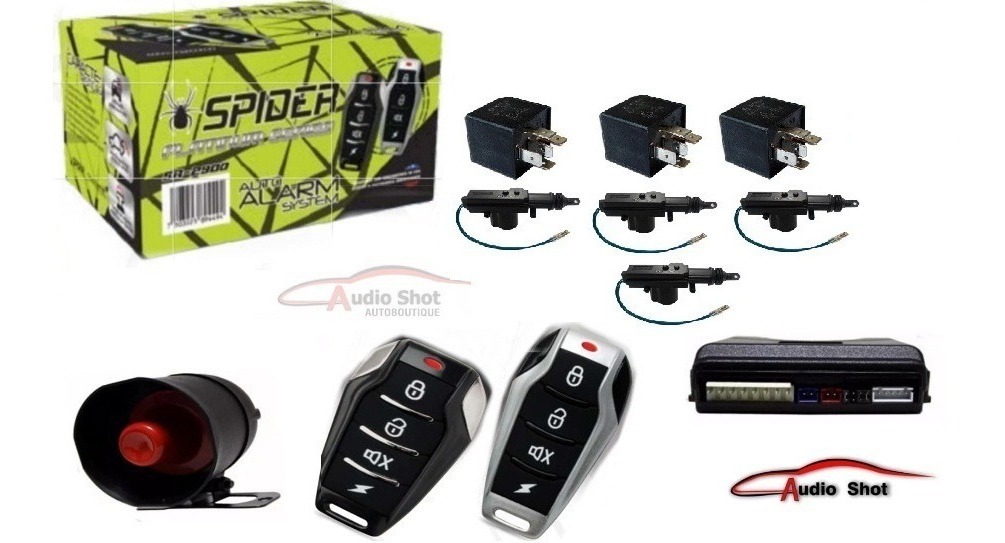 Alarma Spider Sr2900 Con 4 Seguros Electricos Y 3 Relays Mercado Libre