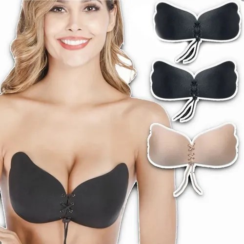 Invisible Silicone Breast Patch, Strapless Bra 3pk Cuotas sin interés
